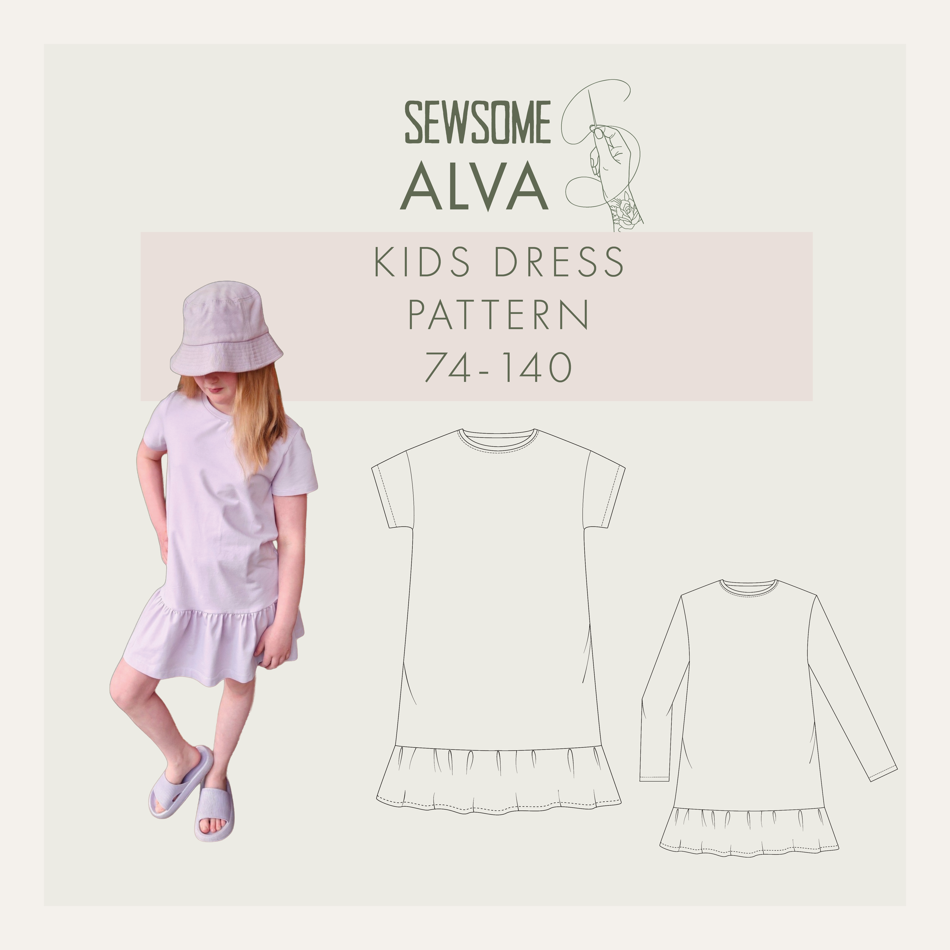 Alva kids dress 74-140 cm