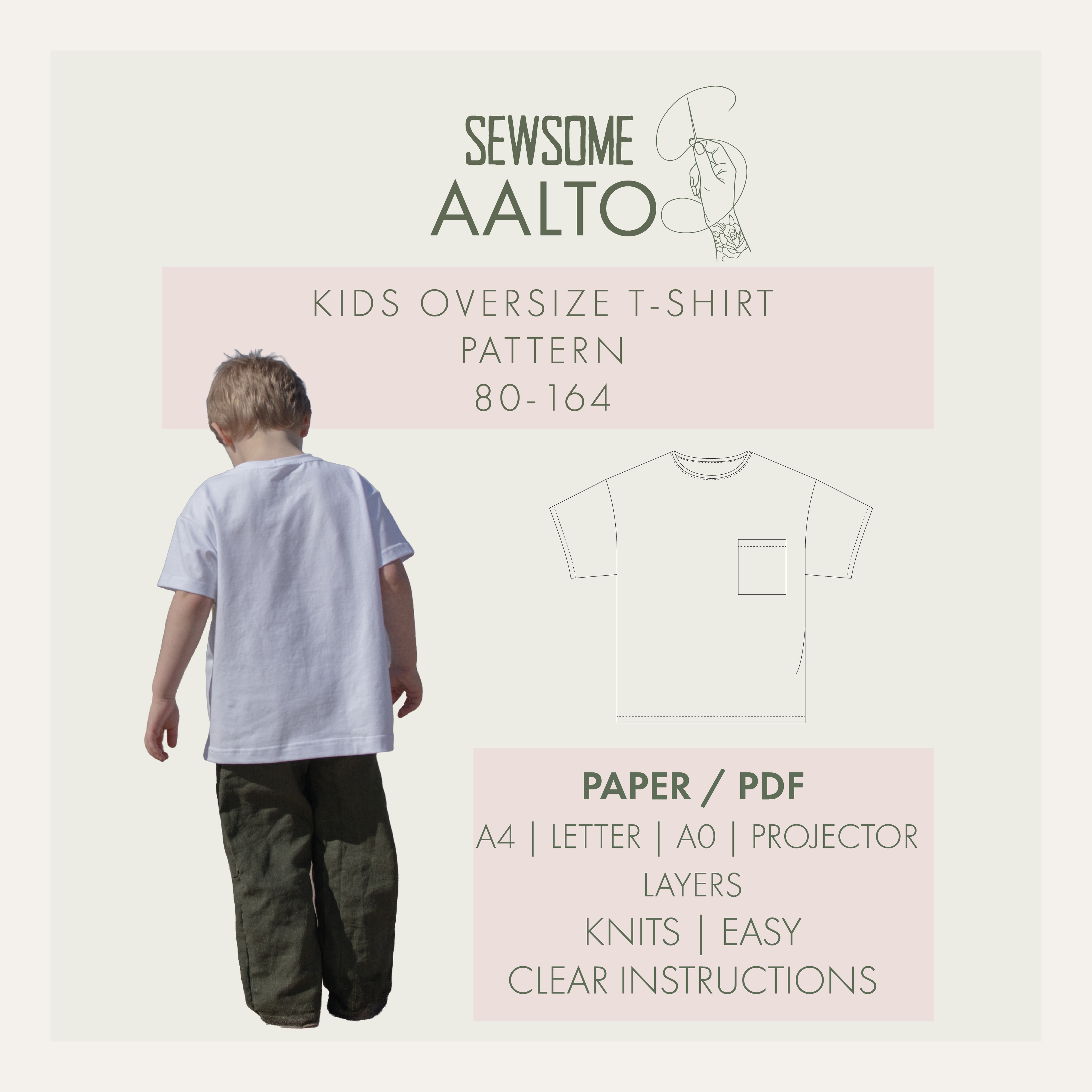 Aalto lasten paita 80-164 cm